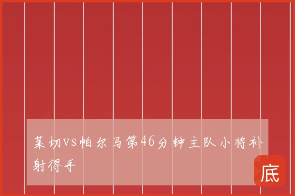 莱切vs帕尔马第46分钟主队小将补射得手